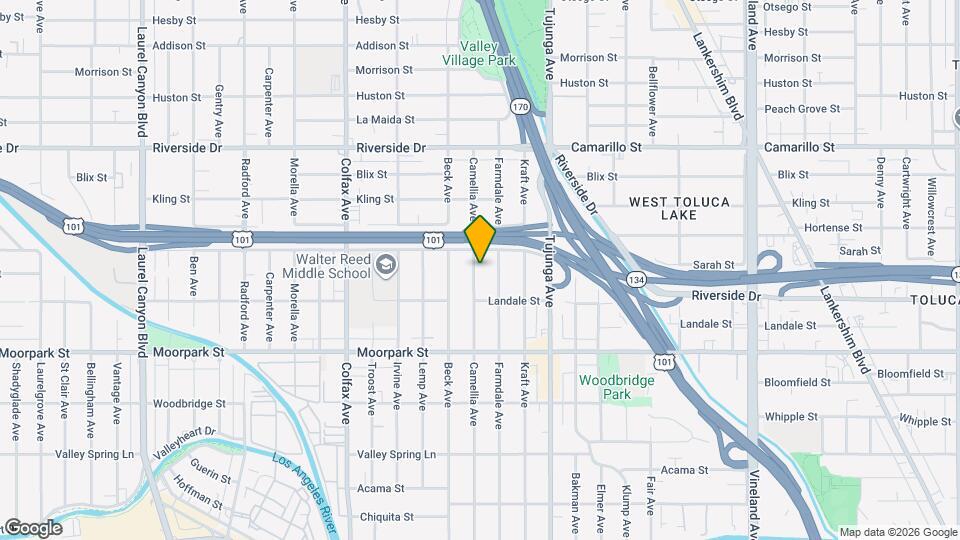 4538 Camellia Ave Map and Location Details