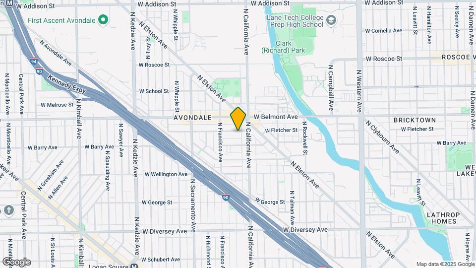 2821 W Fletcher St Map and Location Details
