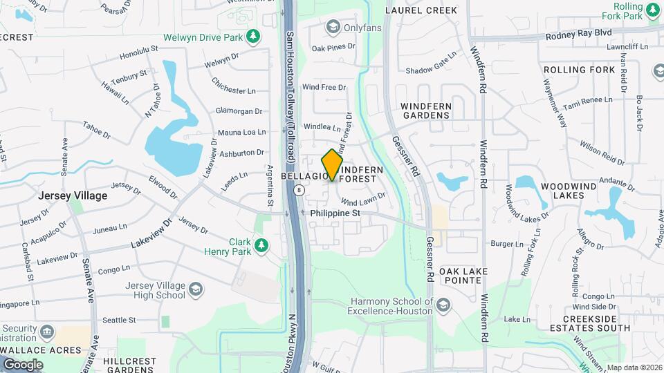8103 Wind Forest Dr Map and Location Details