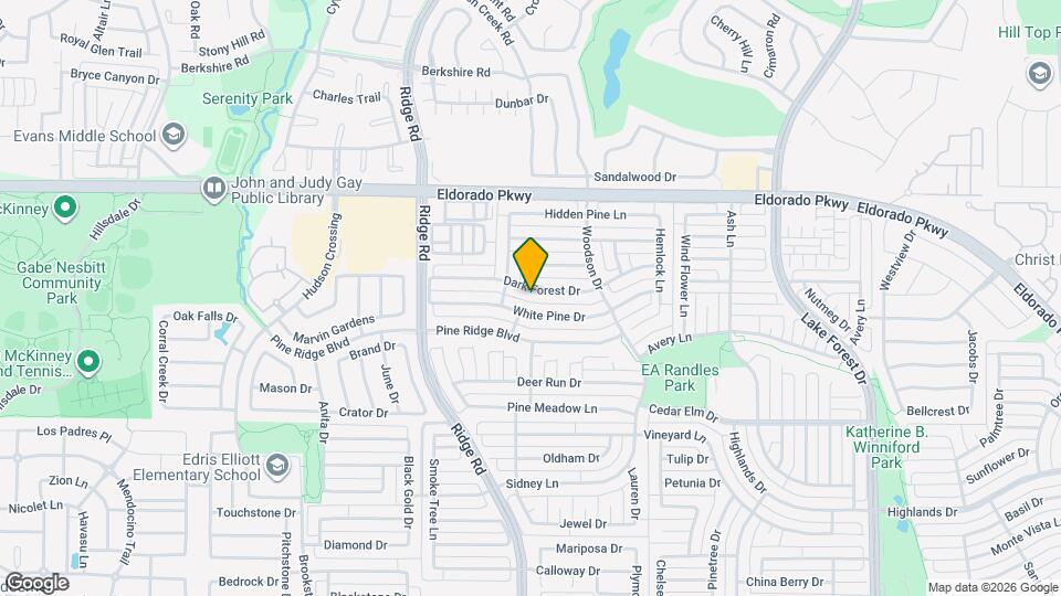 6013 Dark Forest Dr Map and Location Details