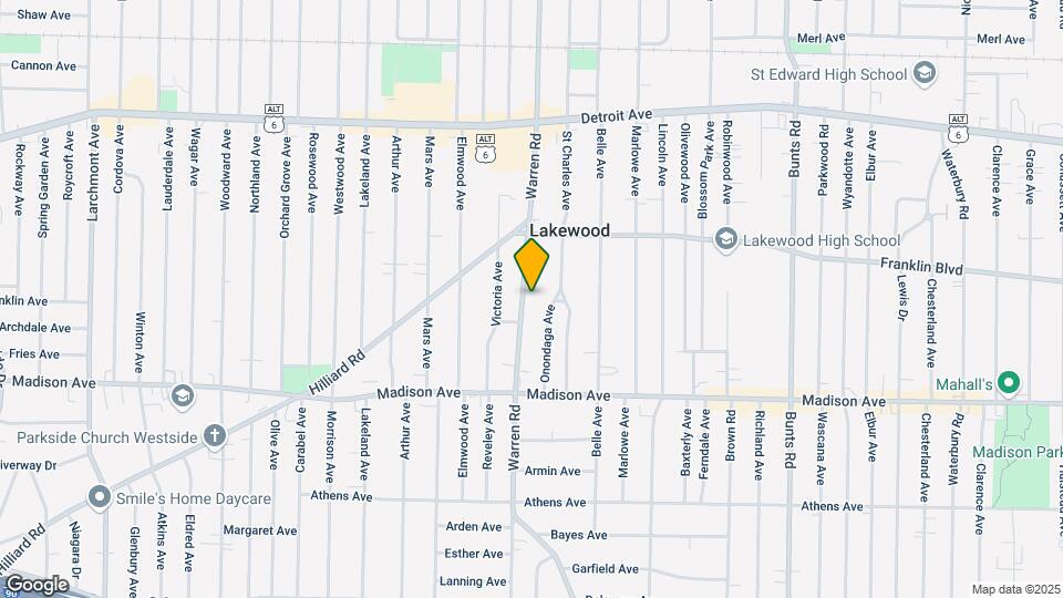 1583 Warren Rd Map and Location Details