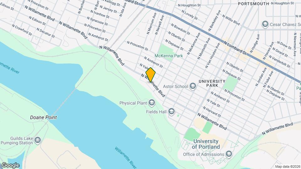 6144 N Willamette Blvd Map and Location Details