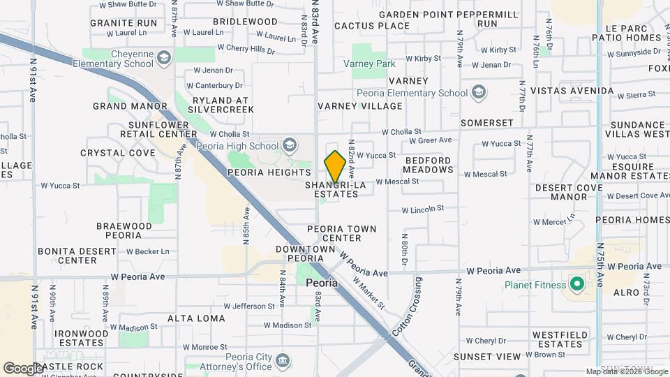 11134 N 82nd Dr, Unit Primary Penthouse Map and Location Details