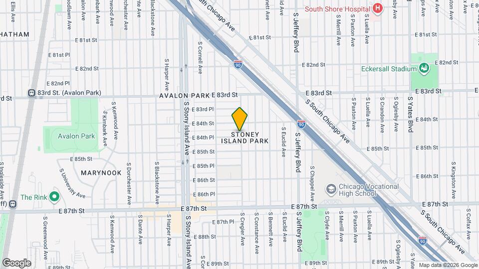 8422 S Cregier Ave, Unit 2 North Map and Location Details