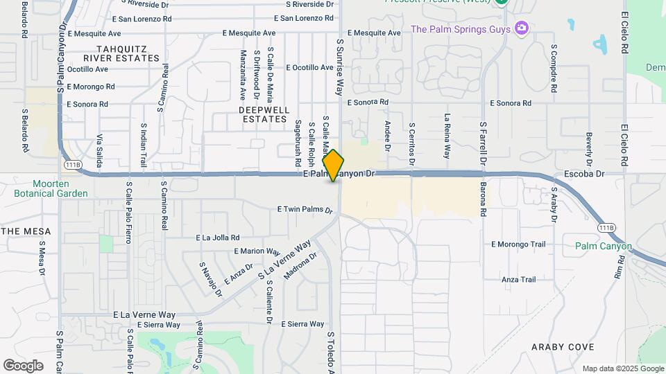 1655 E Palm Canyon Dr Map and Location Details