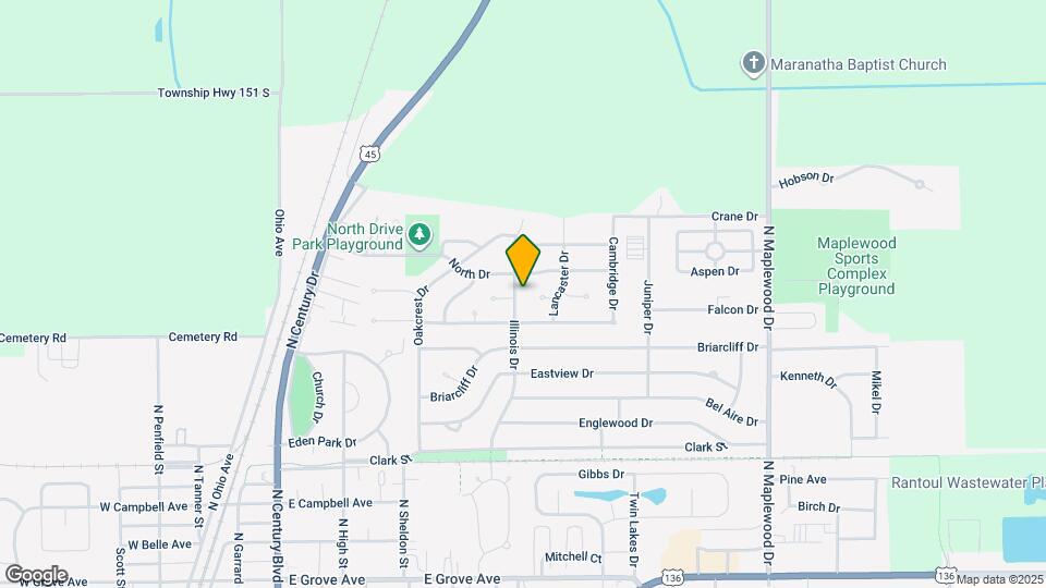 1026 Illinois Dr Map and Location Details