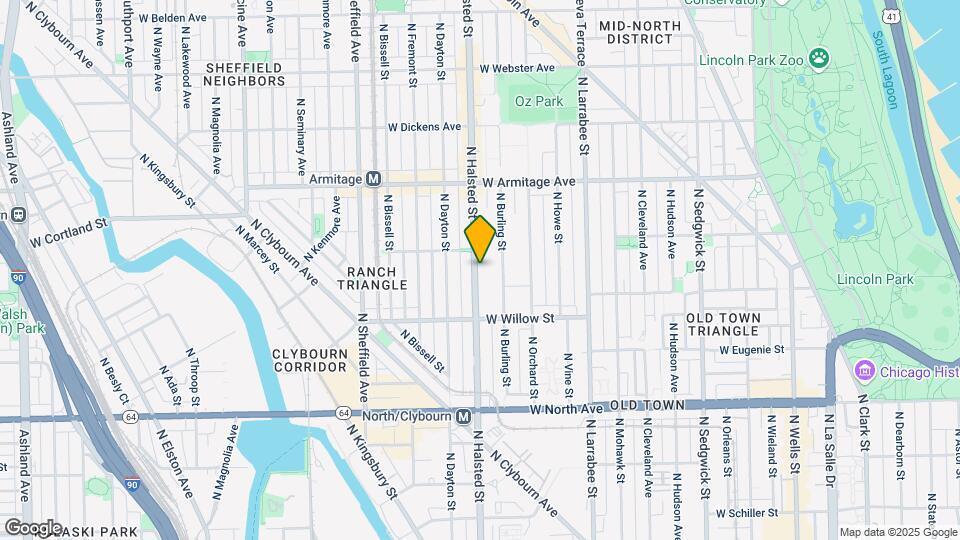 1855 N Halsted St Map and Location Details