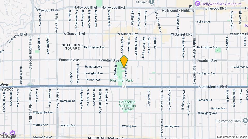 1215 N Fuller Ave Mapa y Detalles de la Ubicación