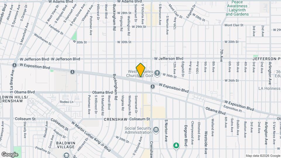3707 W Exposition Blvd Map and Location Details