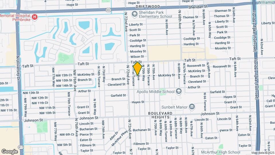 1440 N 71st Ave, Unit 2 Map and Location Details