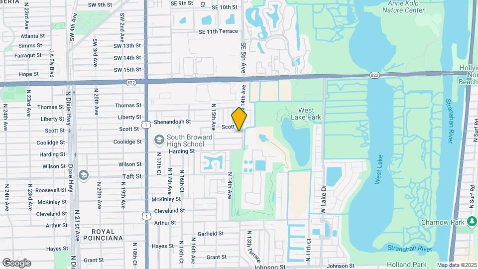 1401 Coolidge St Map and Location Details