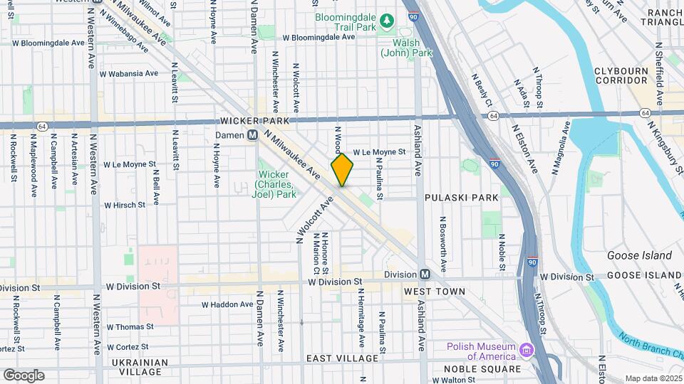 1393-1397 N Milwaukee Ave Map and Location Details