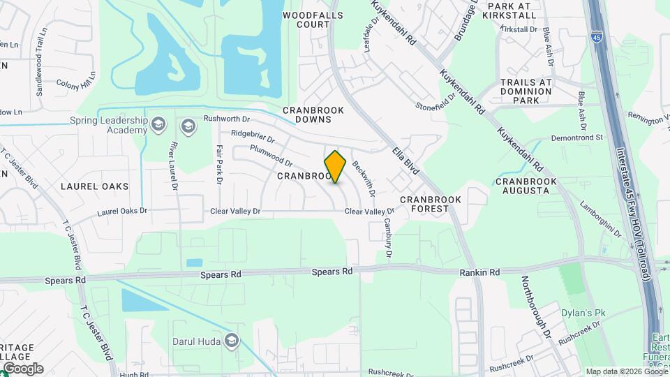 13843 Dentwood Dr Map and Location Details