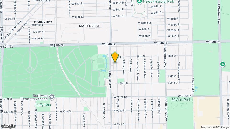 8834 S Troy Ave Map and Location Details