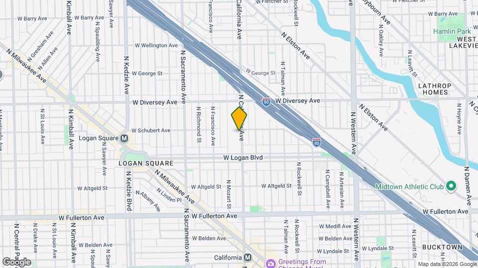 2642 N California Ave, Unit Lower Unit Map and Location Details