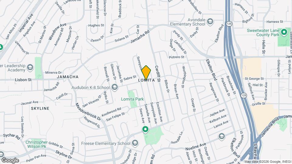 660 Sunnyside Ave Map and Location Details