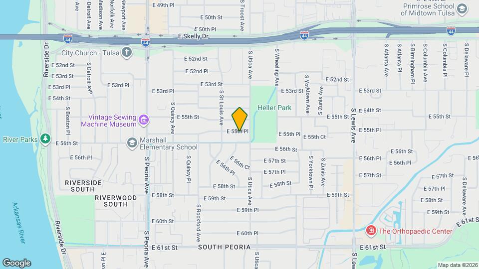 1638 E 55th Pl Map and Location Details