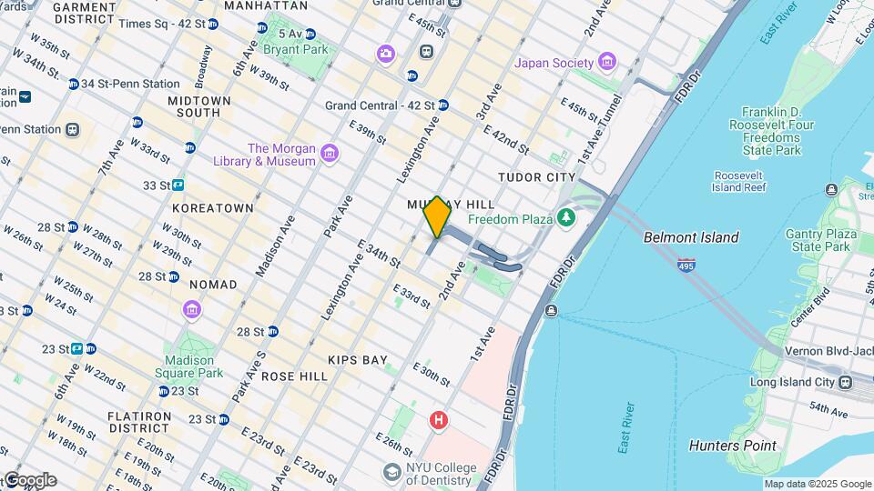 216 East 36th Street Map and Location Details