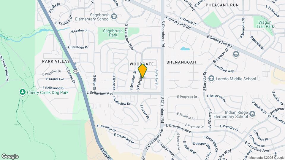 15000 E Bellewood Dr Map and Location Details