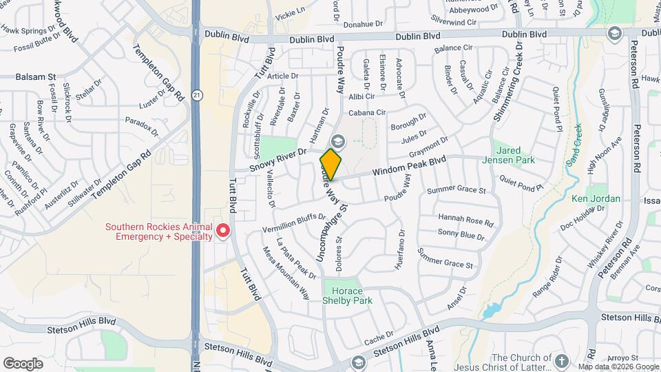 6023 Poudre Way Map and Location Details