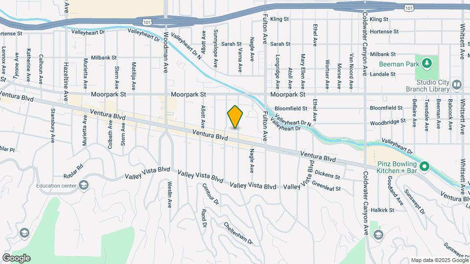 4217-4223 Dixie Canyon Ave Map and Location Details