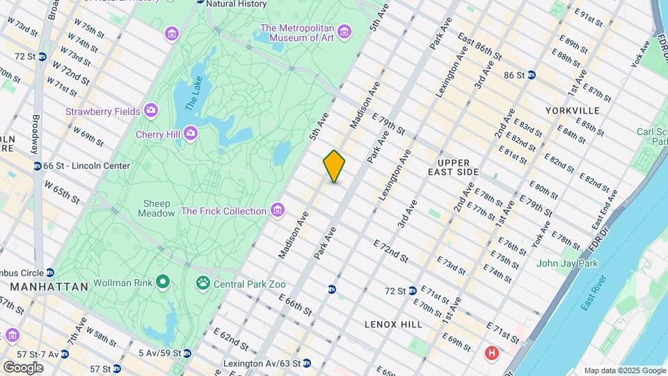 40 E 74th St Map and Location Details