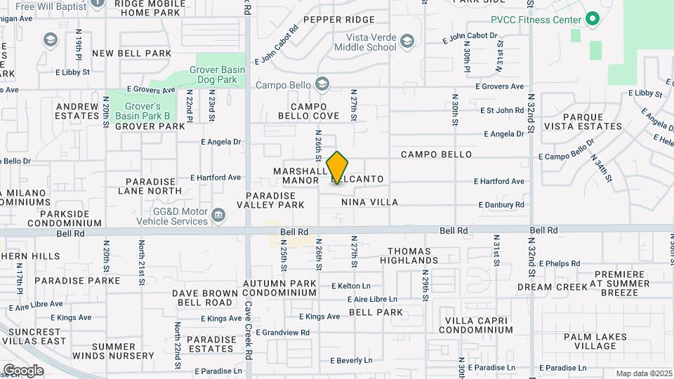 2626 E Hartford Ave Mapa y Detalles de la Ubicación