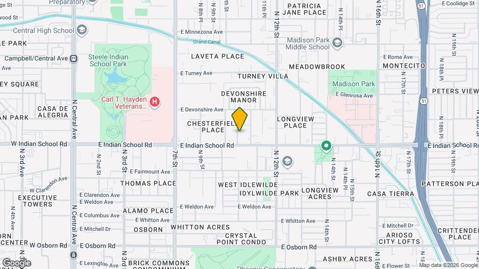 4119 N 10th Pl Map and Location Details