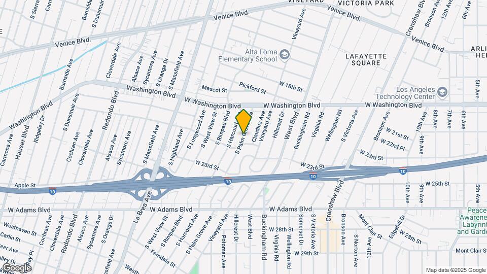 2034 S Palm Grove Ave Map and Location Details