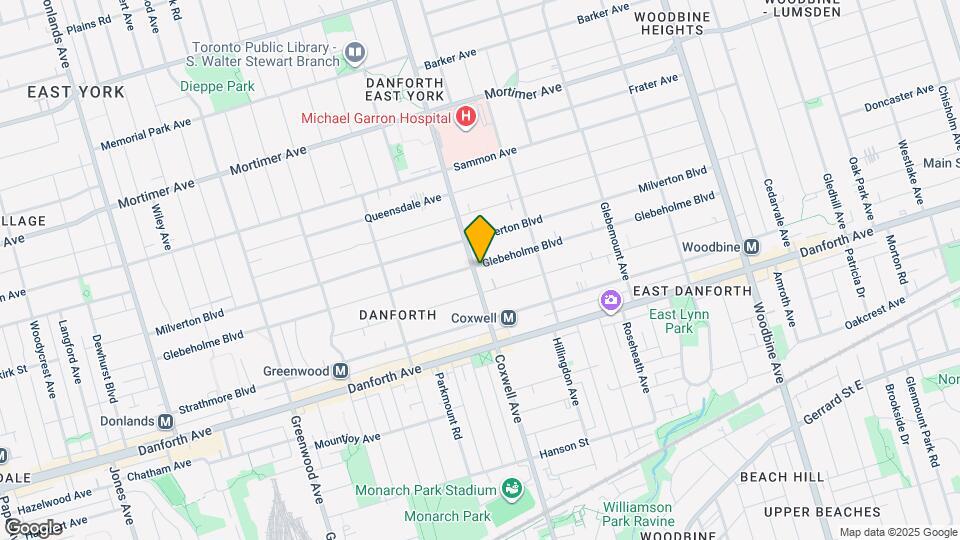 759 Coxwell Ave Map and Location Details