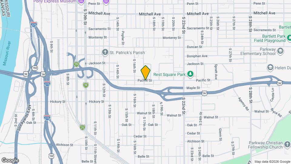 1704 Pacific St Map and Location Details