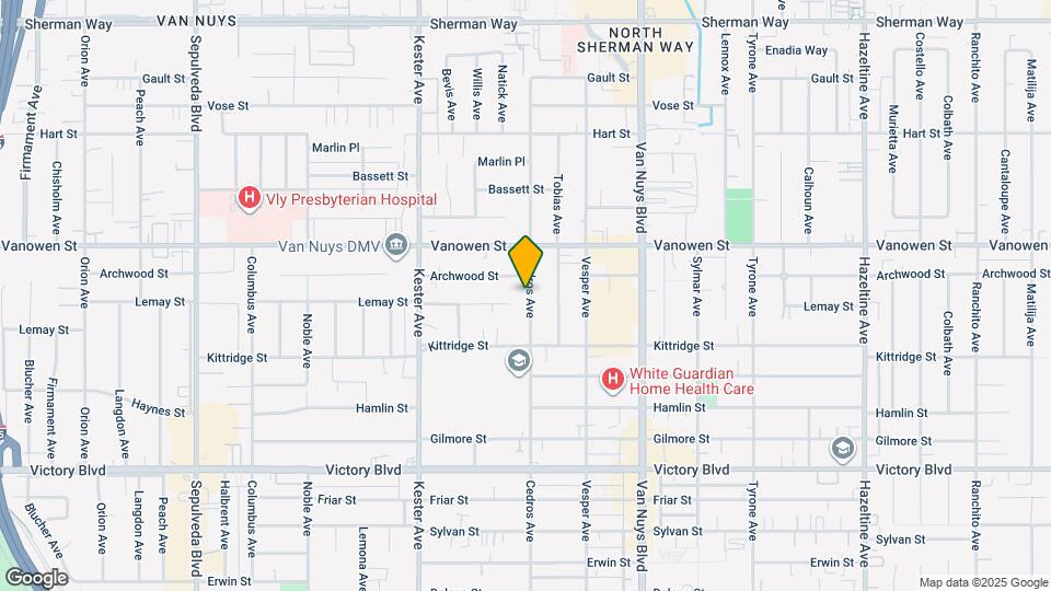 6703 Cedros Ave Map and Location Details