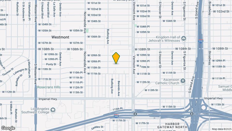 1115 W 110th St Mapa y Detalles de la Ubicación