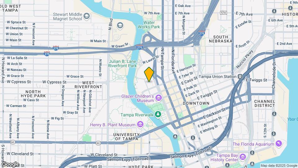 AVE Tampa Riverwalk Mapa y Detalles de la Ubicación