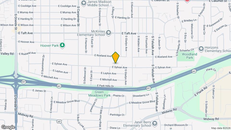 1218 E Sylvan Ave Map and Location Details