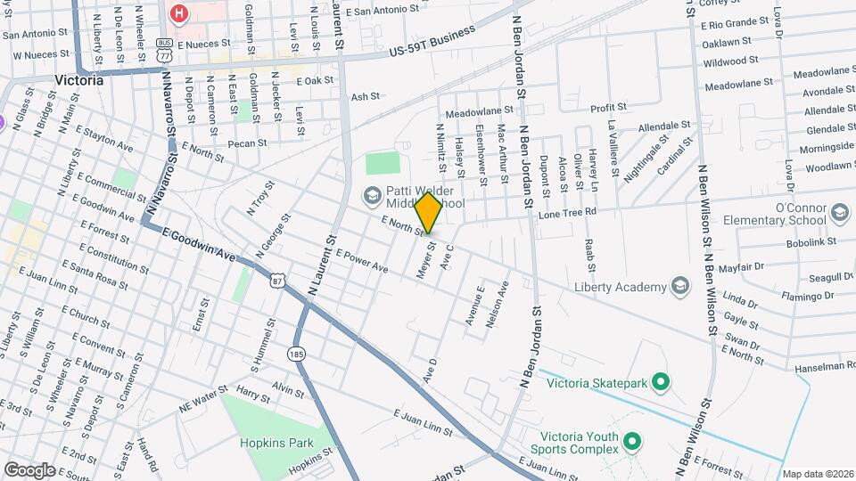1805 E North St Mapa y Detalles de la Ubicación