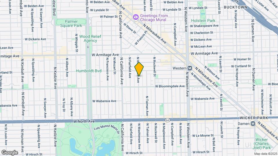 1857 N Washtenaw Ave, Unit 2 Map and Location Details