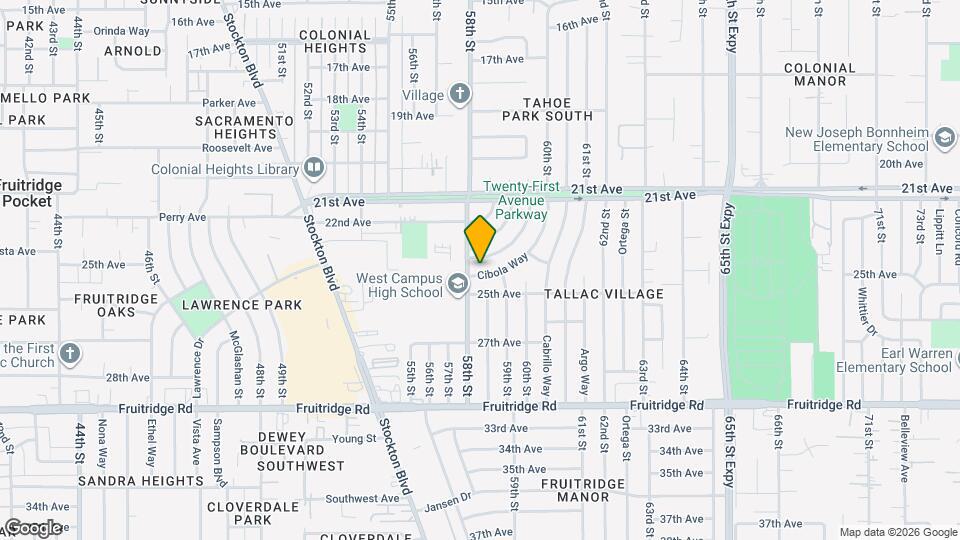 5700 Cibola Way, Unit 3 Facing yard Mapa y Detalles de la Ubicación