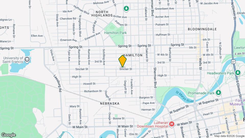 1308 Sinclair St Map and Location Details