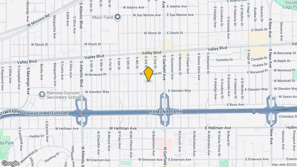 1624 S 3rd St, Unit #F Mapa y Detalles de la Ubicación