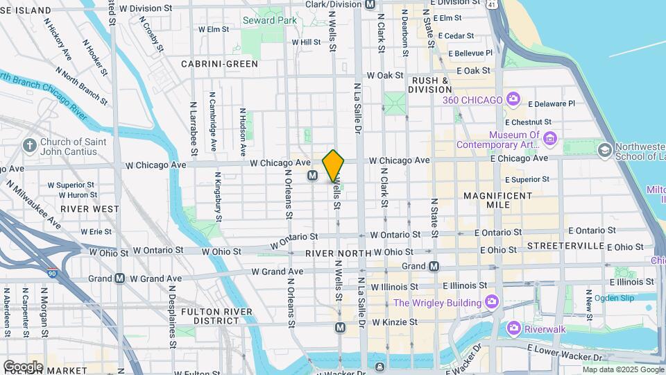 720 N Wells St, Unit 2709 Map and Location Details