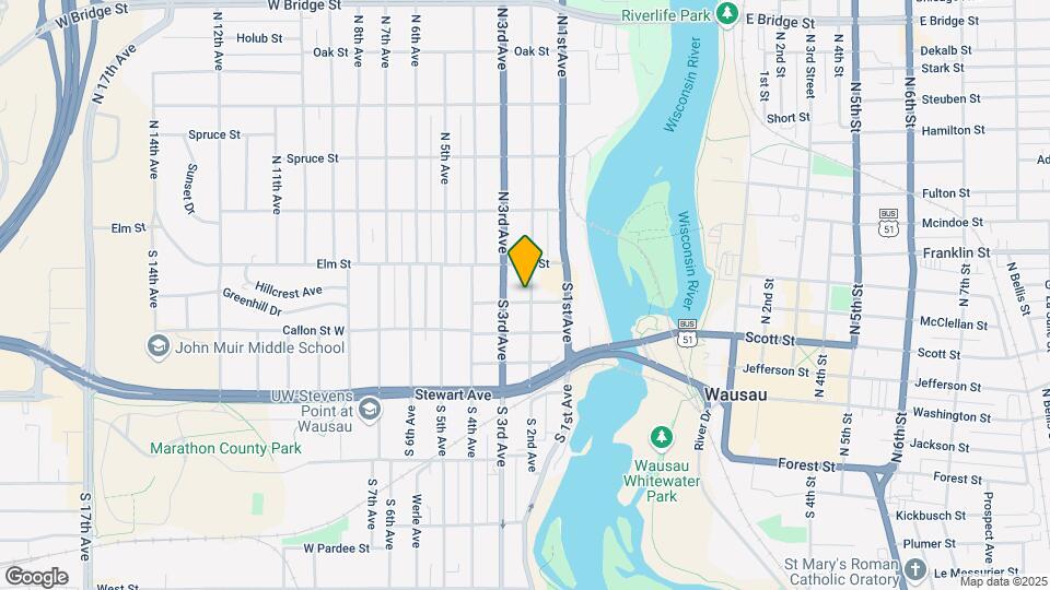 122 S 2nd Ave-Unit -1/2 Map and Location Details