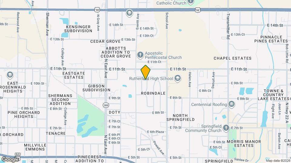 923 Green Tree Rd Map and Location Details