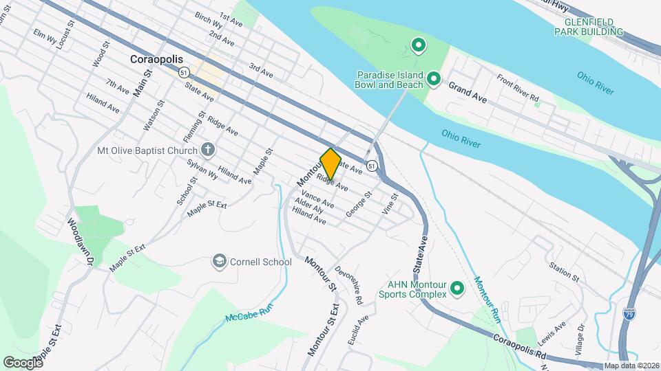 1528 Ridge Ave Map and Location Details