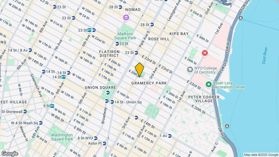 22 Gramercy Park S Mapa y Detalles de la Ubicación