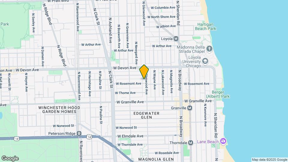 1400-1410 W Rosemont Ave Map and Location Details
