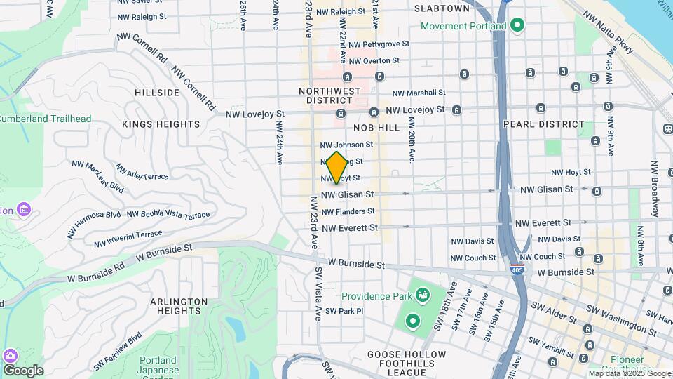 2225 NW Glisan St Mapa y Detalles de la Ubicación