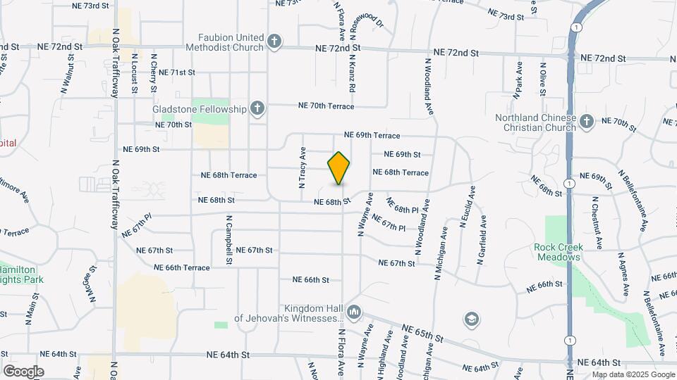 6804 N Flora Ave Map and Location Details