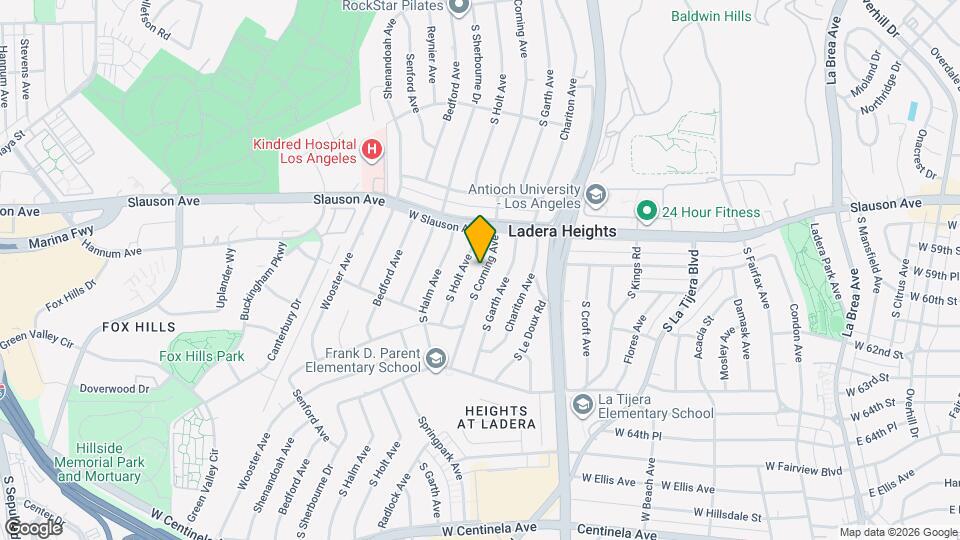 5911 S Corning Ave Map and Location Details