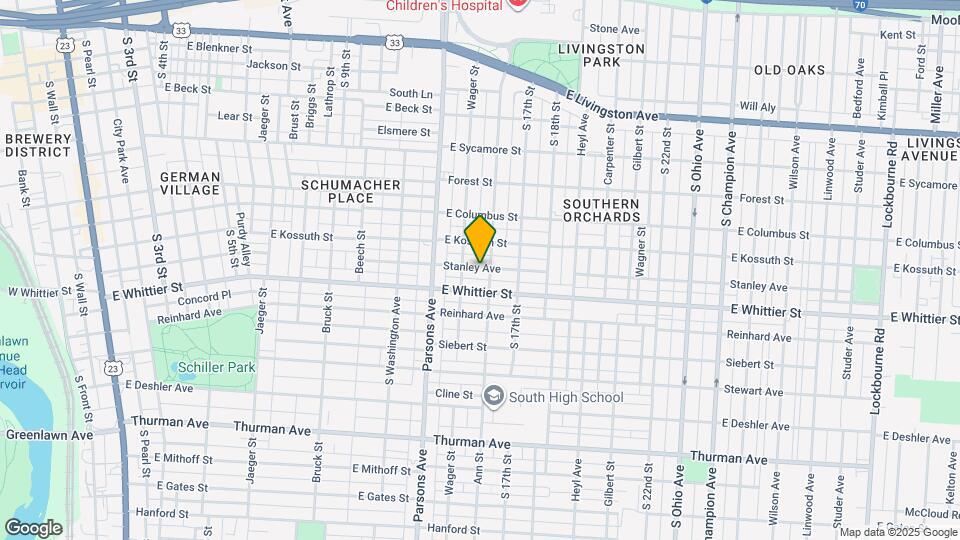 599 Stanley Ave Map and Location Details